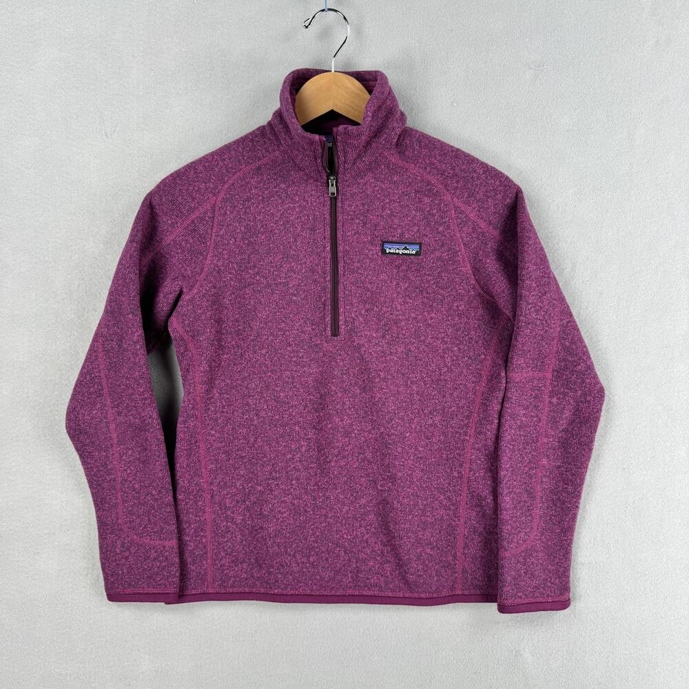 Patagonia Jacket Womens Small Purple Better Sweater Fleece 1/4 Zip Pullover